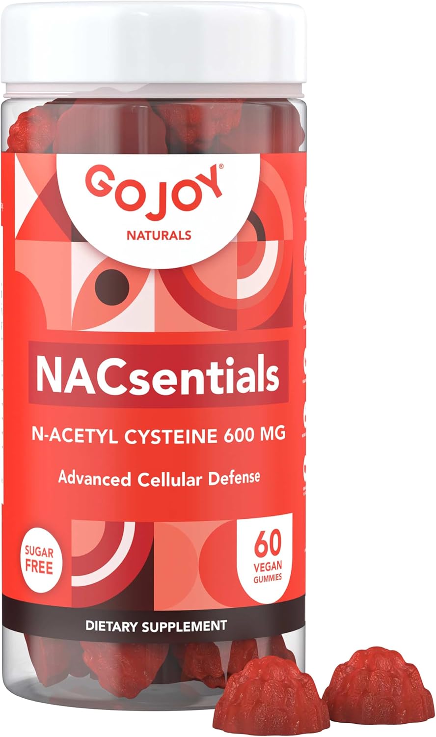 NACsentials – Gomitas de 600 mg de NAC y N-acetil cisteína, mezcla antioxidante esencial para defensa celular y salud de la piel, con vitamina C,