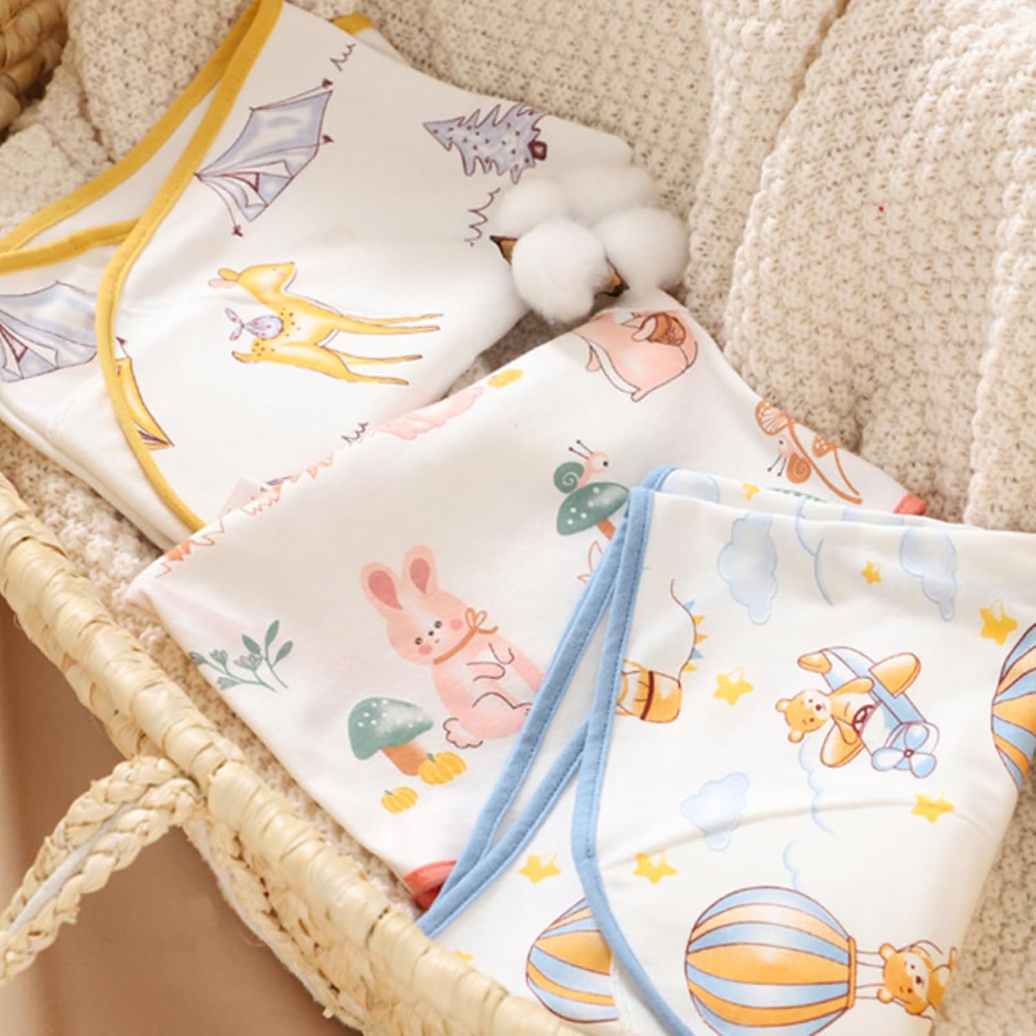 Mantas Kawaii para niñas cómodas, cálidas y bonitas, absorbentes y seguras para la piel, transpirables, suaves y sedosas (azul)