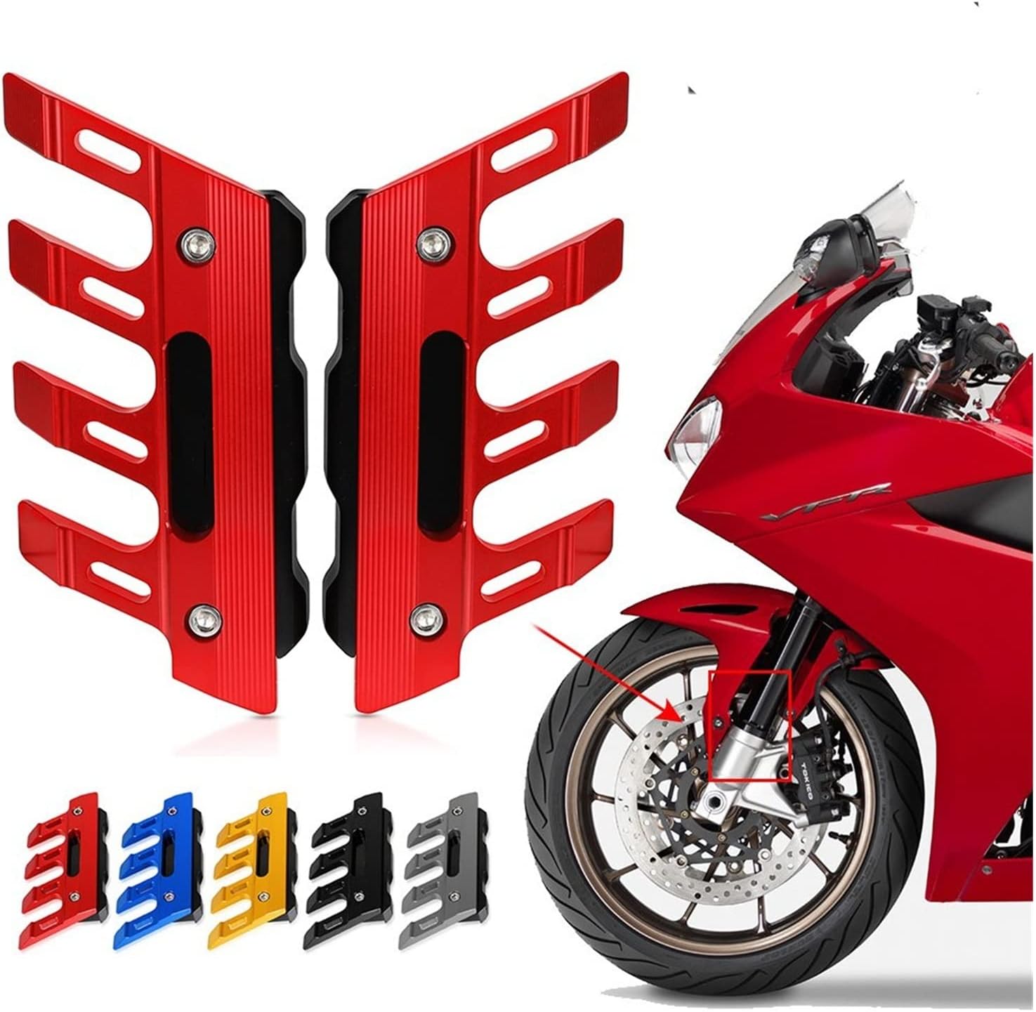 Para Yamaha XT660Z XT660R XT1200Zdx XT1200ZXT1200ZE Super Tenere Guardabarros delantero de motocicleta Protector de protección lateral Guardabarros