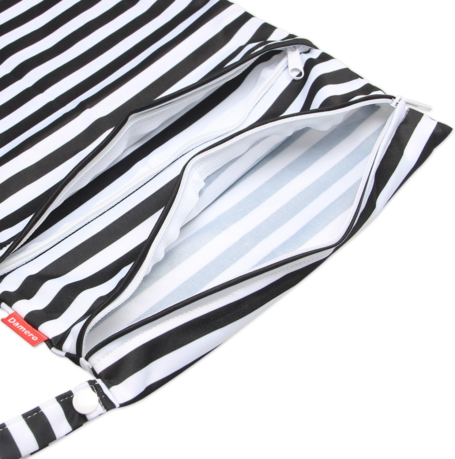 Damero Bolsa de viaje para artículos húmedos y secos con asa para pañales de tela, piezas de bombeo, ropa, traje de baño y más, fácil de agarrar y