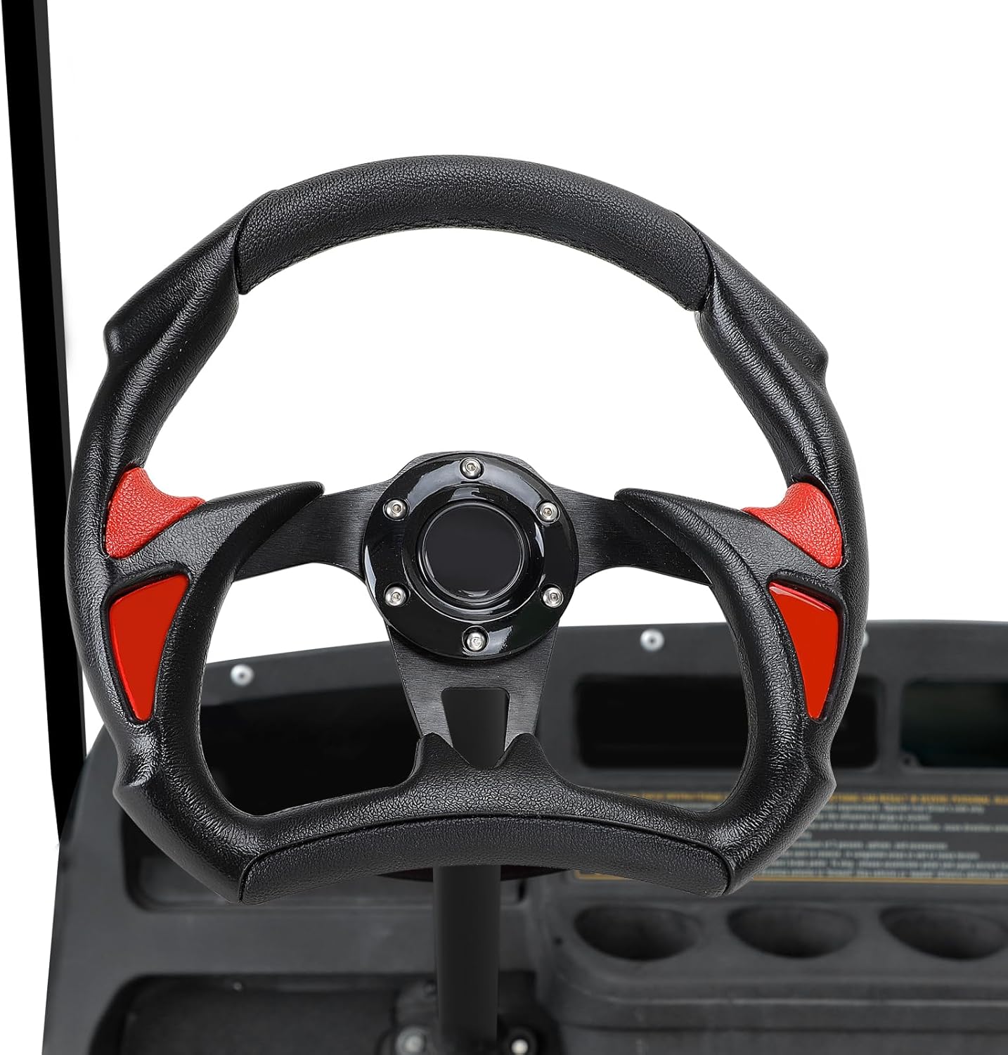 Roykaw Volante de carrito de golf de 12.5 pulgadas O.D Racing Style Volante compatible con EZGO RXVTXTMedalist, Club Car DSPrecedentTempo, Yamaha