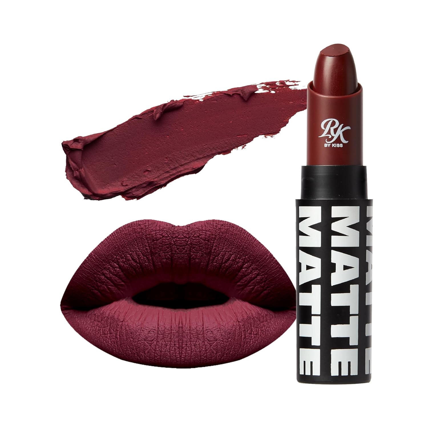 Ruby Kisses – Lápiz labial, acabado mate, de larga duración, altamente pigmentado, aplicación suave, cobertura completa, maquillaje de color de