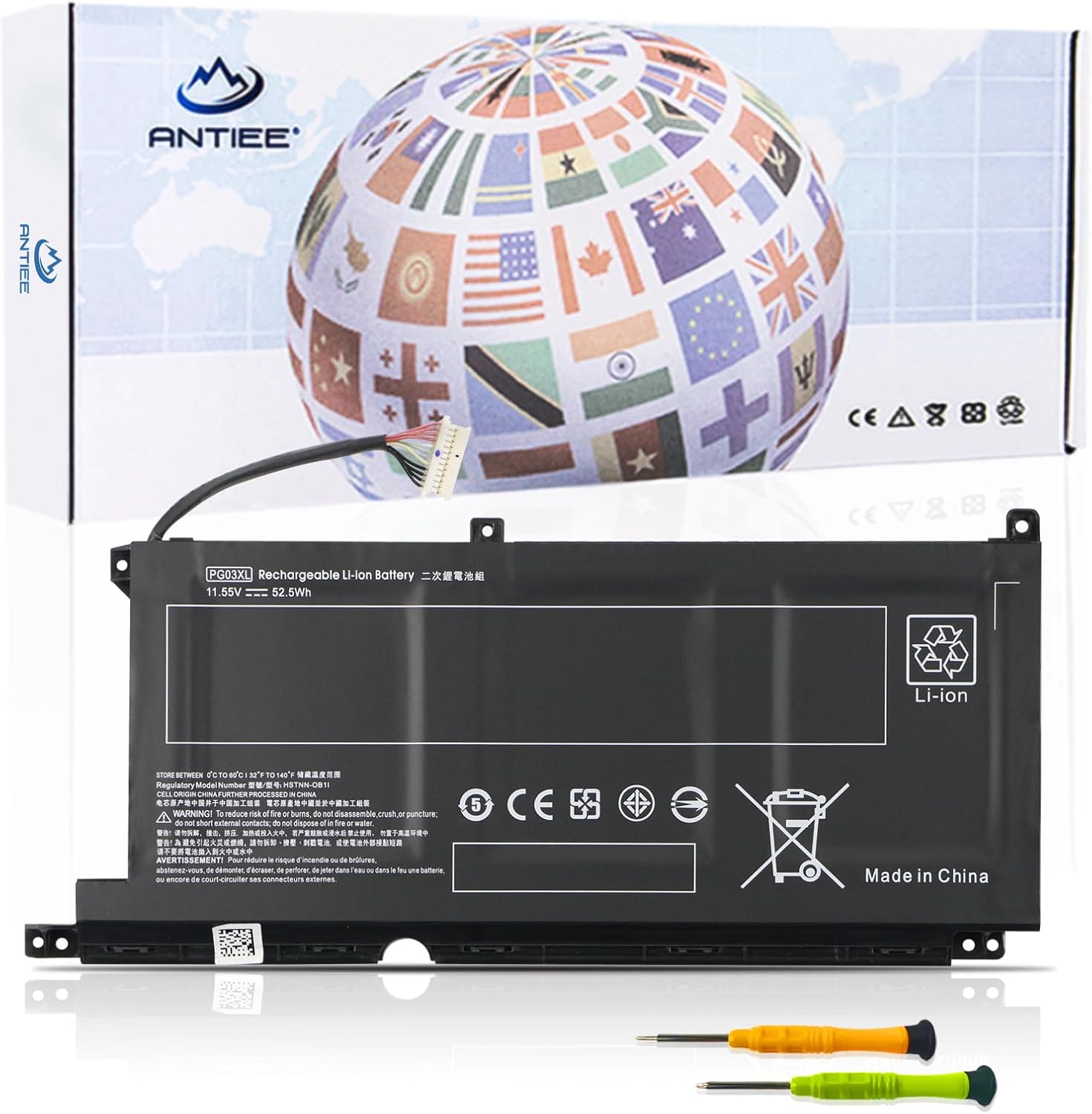 ANTIEE PG03XL – Batería para portátil HP Pavilion Gaming 15-dk0xxx 15-dk1xxx 15-dk2xxx 15-ec0xxx 15-ec1xxx 15-ec2xxx 15-dk0015la 16-a0xxx