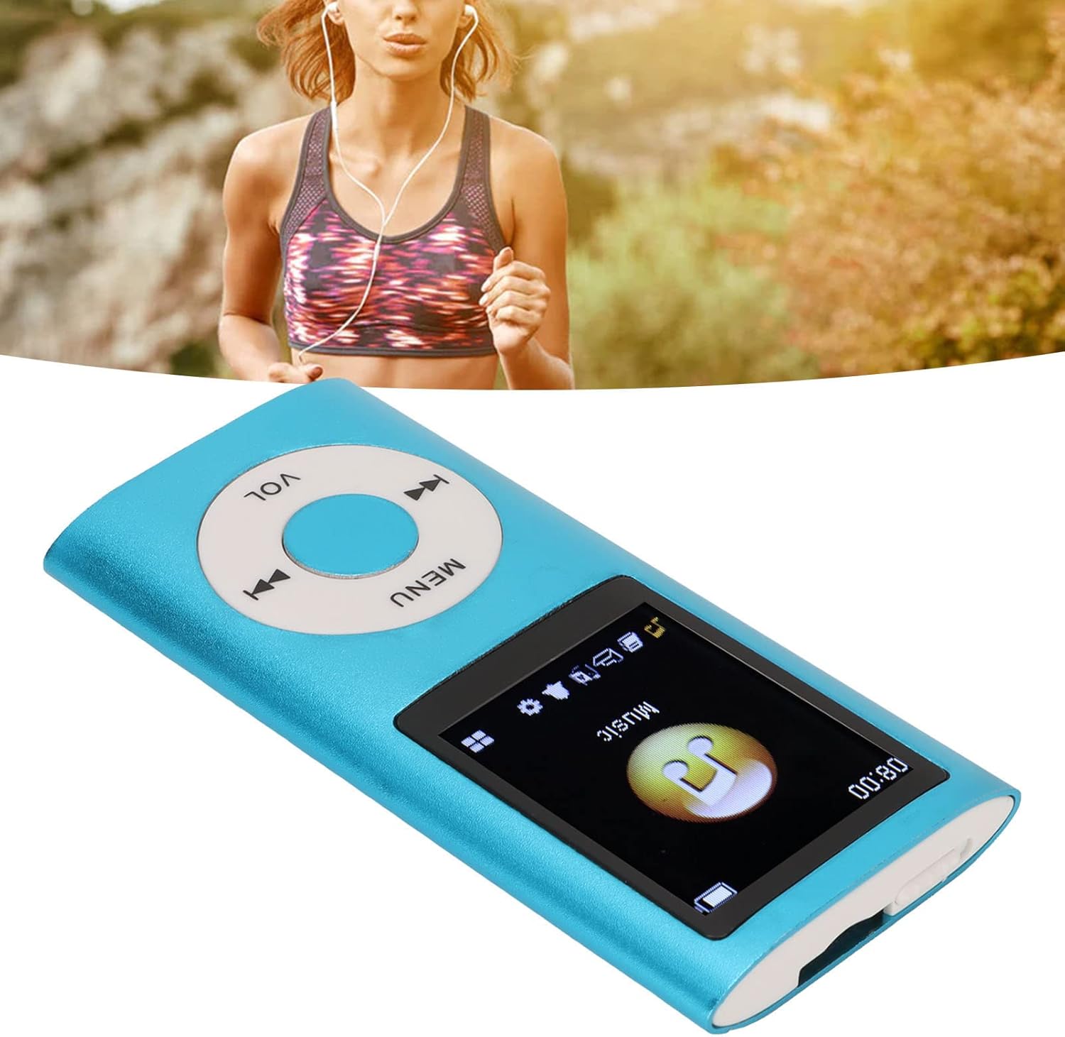 Reproductor de MP4, música portátil sin pérdidas, reproductor MP3 MP4, soporte para tarjetas de memoria, pantalla LCD delgada de 1.8 pulgadas,
