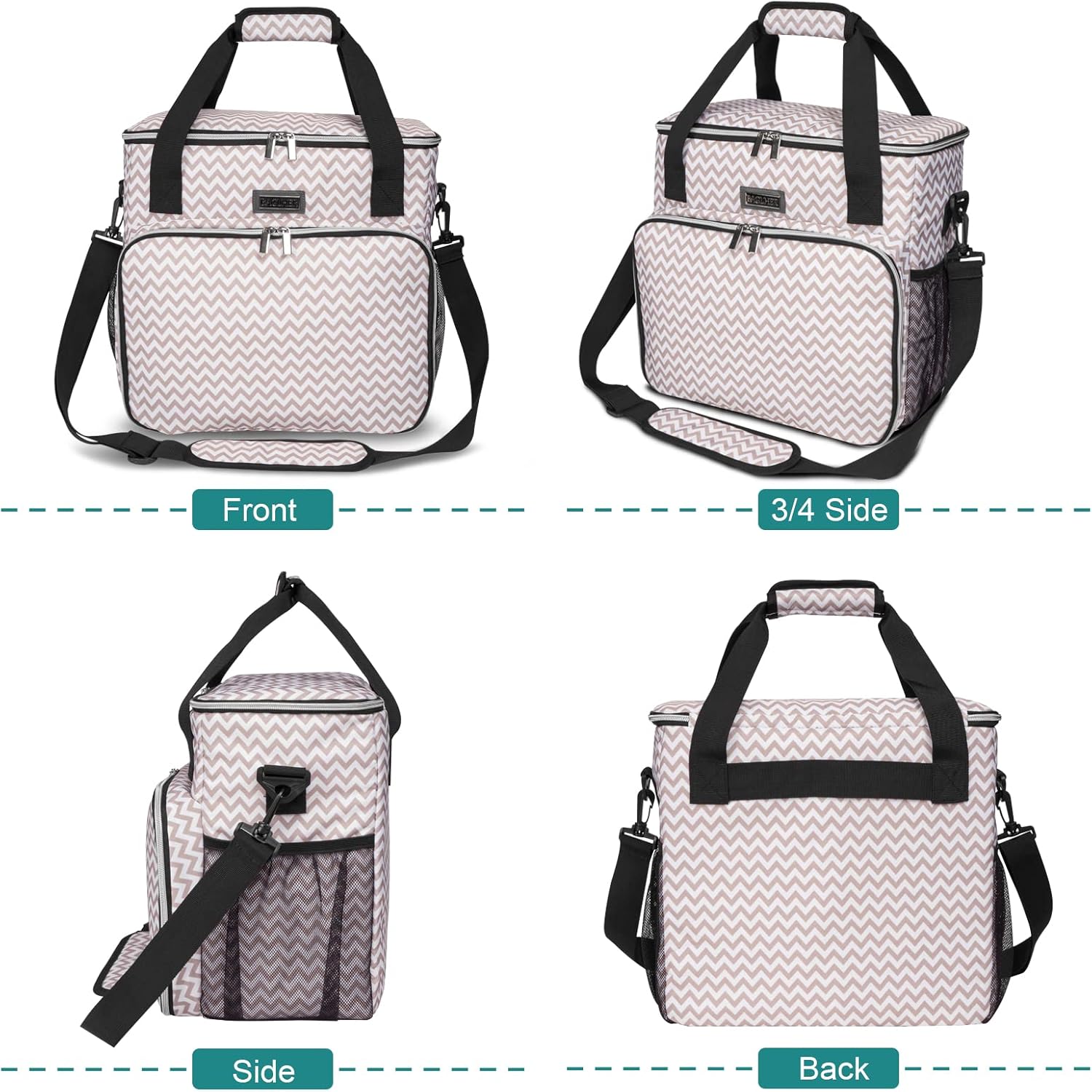 BAGLHER Bolsa de viaje para perros, bolsa de viaje para mascotas (todos los suministros de viaje para mascotas), con 2 recipientes de comida para