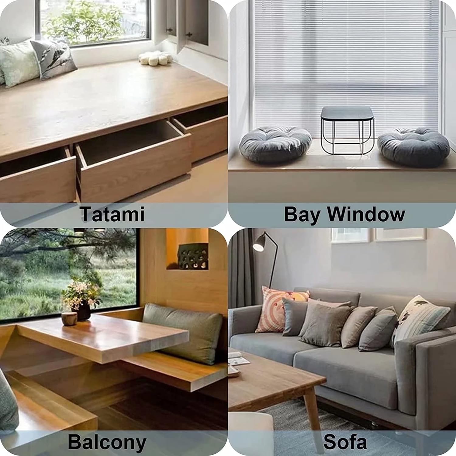 KaYomax Cojines de banco personalizados para muebles de interior y exterior, cojín de asiento de ventana de bahía, cojín de asiento de patio,