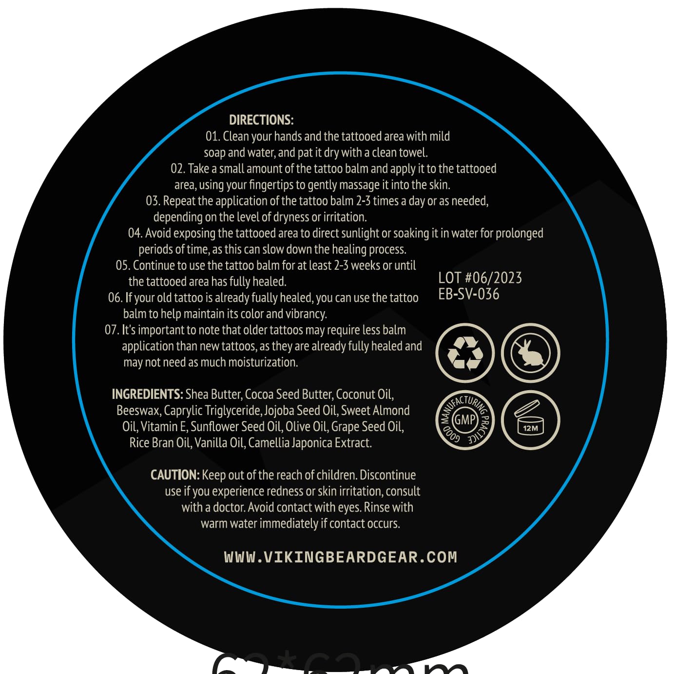 Tattoo Aftercare – Bálsamo para tatuajes con aroma a vainilla (3.5 onzas), crema de tatuaje para hidratación y curación, bálsamo de cuidado de
