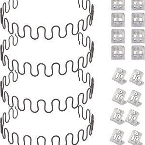 JJDD Carkio – Muelles de repuesto para sofá, 4 muelles de 20 pulgadas con 16 clips en S, kit de reparación de resortes de sofá de diámetro de JJDD Carkio – Muelles de repuesto para sofá, 4 muelles de 20 pulgadas con 16 clips en S, kit de reparación de resortes de sofá de diámetro de
