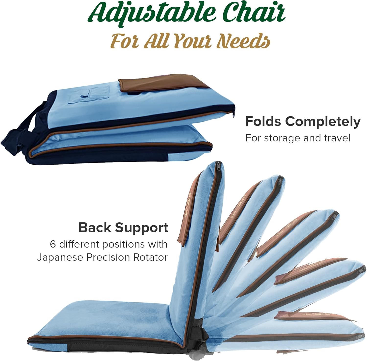 Silla de meditación japonesa con respaldo para adultos, silla de meditación premium con respaldo ajustable y plegable para sentarse, yoga y juegos,
