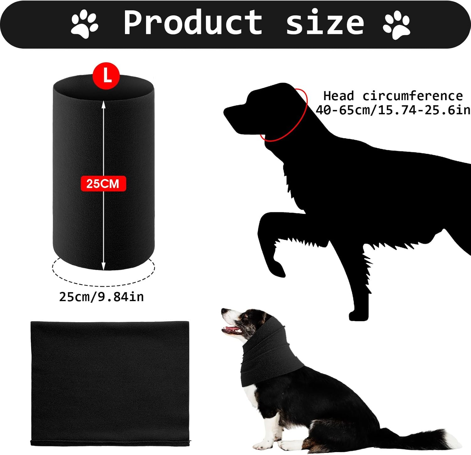 Amaxiu Redecilla para perro calentador de cuello y orejas, orejeras para perro, calentador de cuello y orejas para perro, capucha para mascotas,