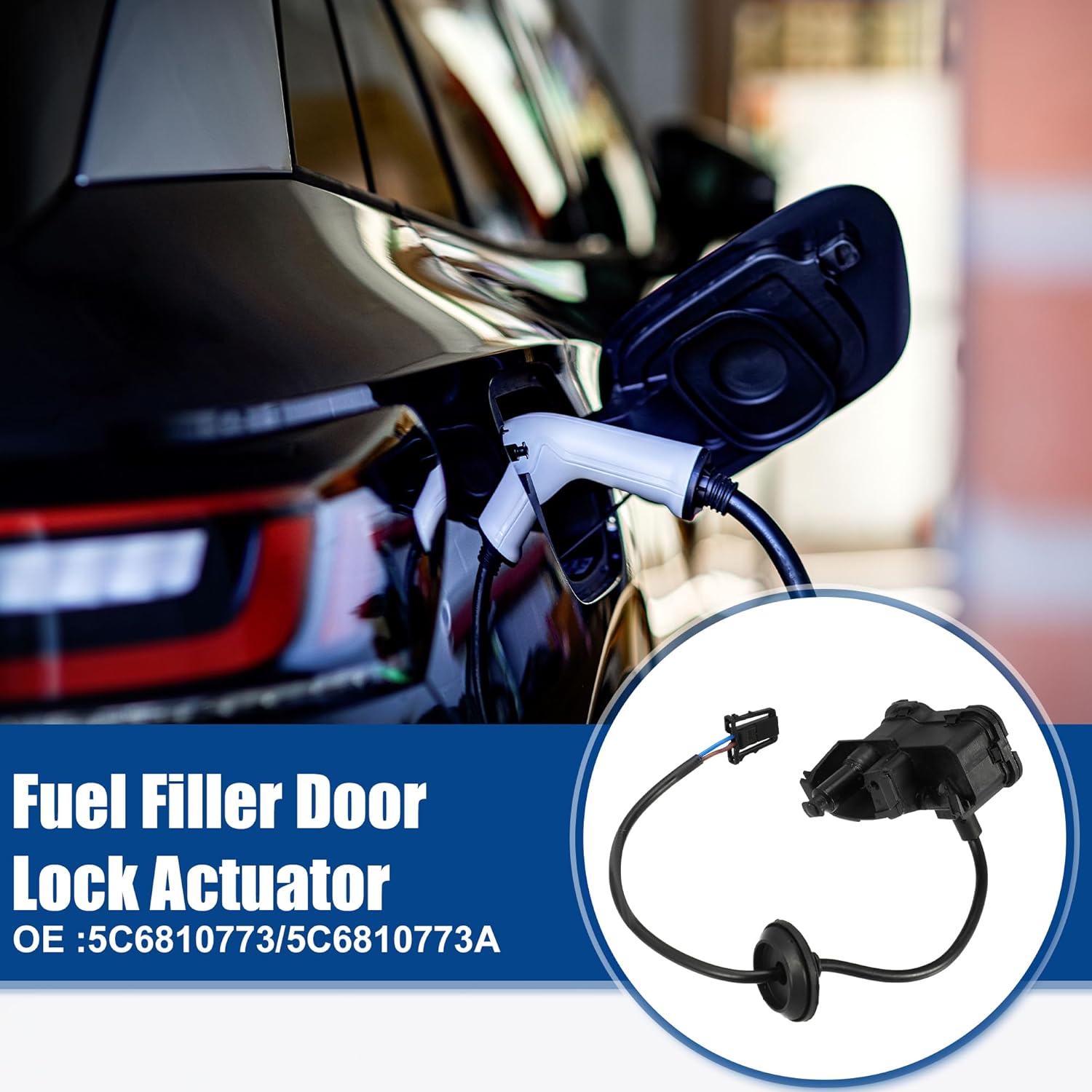 ACROPIX Actuador de cerradura de puerta de llenado de combustible para Volkswagen Jetta – Paquete de 1 negro