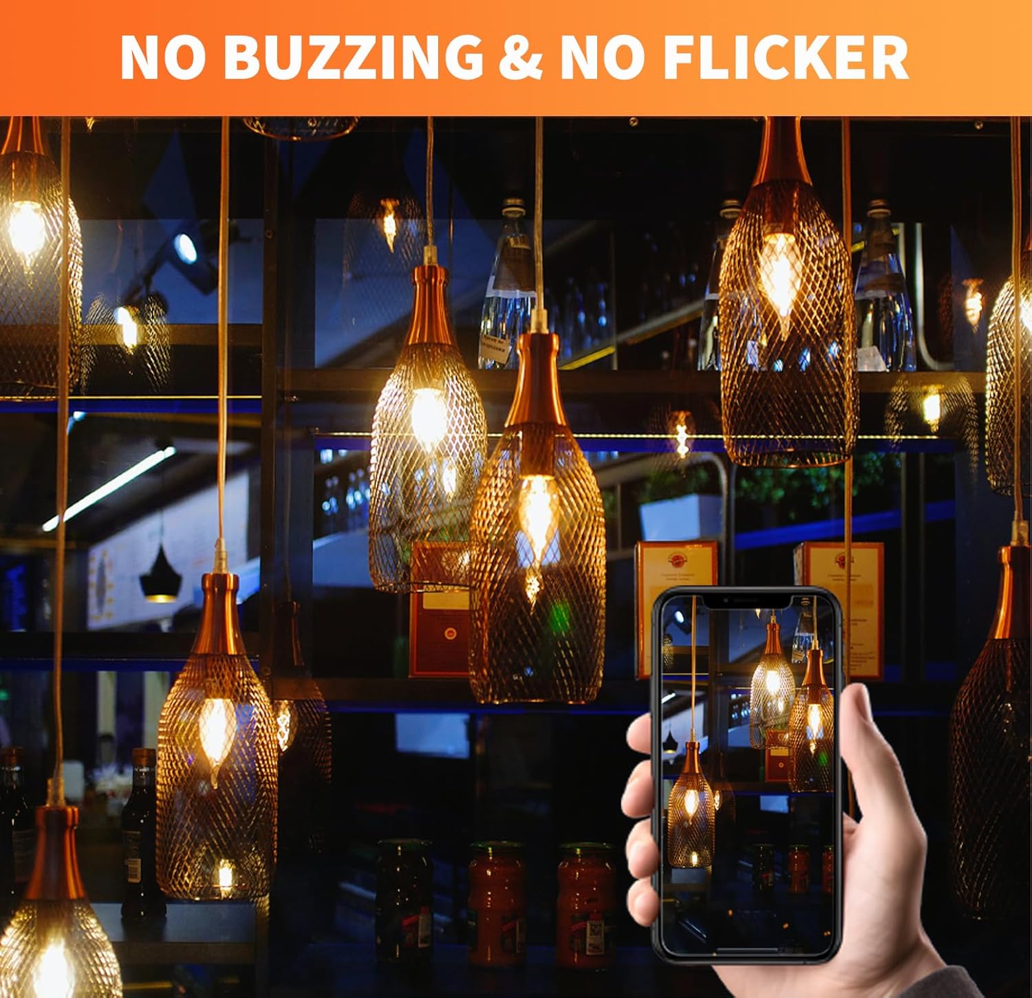 ALAMPEVER Bombilla LED E26 de 60 vatios, bombillas de araña, bombillas LED de candelabro blanco suave de 2700 K, paquete de 24 bombillas de vela