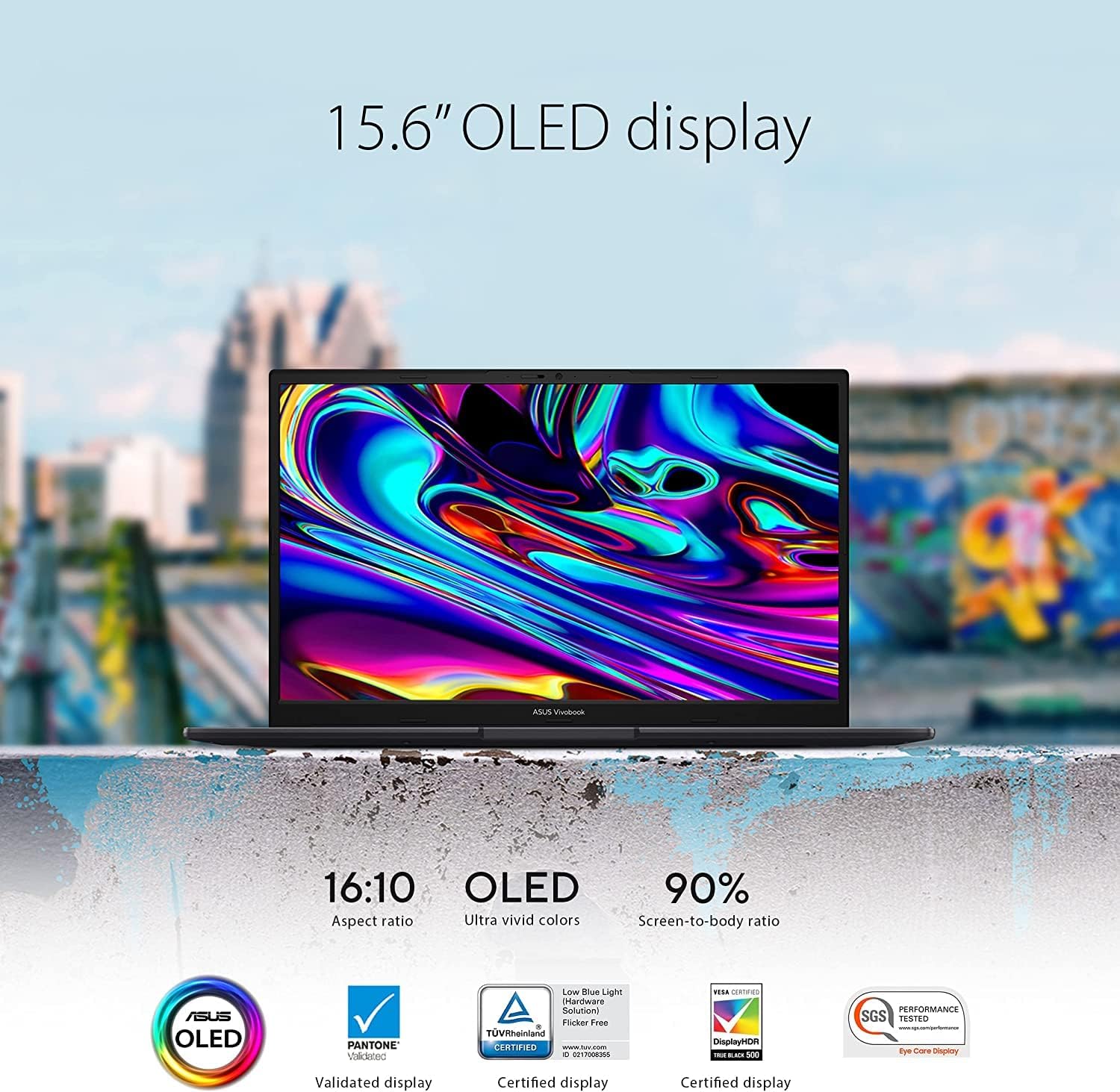 ASUS Vivobook S 15 2023 Laptop  15.6 pulgadas FHD 1920 x 1080 OLED  12 Intel Core i7-12700H 14-Core  DDR4 de 16 GB  SSD de 512 GB  Windows 11 Home