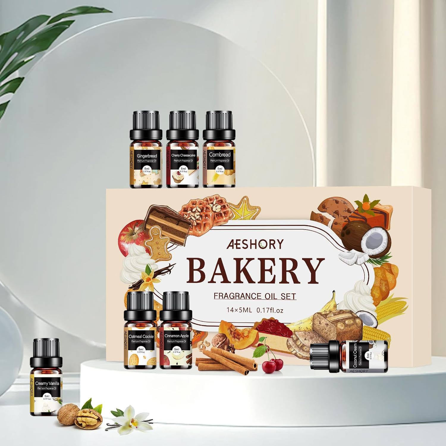 Juego de aceites esenciales de panadería, aceite aromático para difusores, fabricación de velas, pastel de calabaza, pastel de café, galleta de