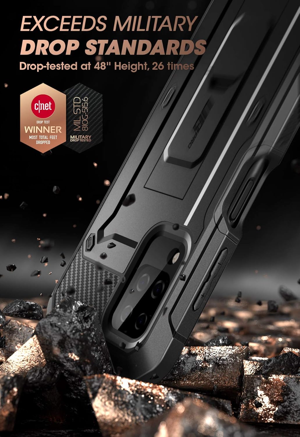SUPCASE Unicorn Beetle Pro Series – Funda para Samsung Galaxy A12 (versión 2020), funda resistente de cuerpo completo con protector de pantalla