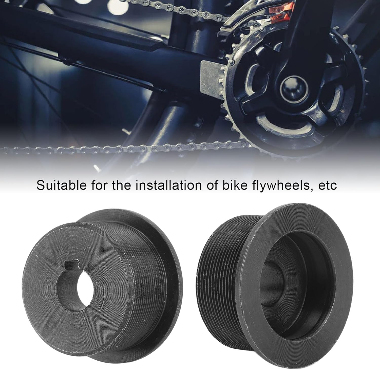 Rosvola Adaptador de rueda libre para bicicleta, ligero y fácil de usar, adaptador de volante de bicicleta de acero para reemplazo para scooter