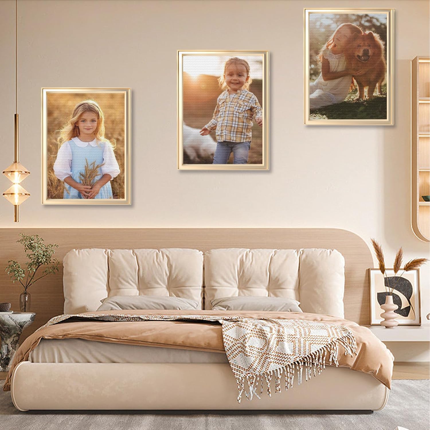 Kits de pintura de diamantes personalizados para adultos, pintura de diamante redondo personalizada con tu foto, kit de arte de diamantes 5D para