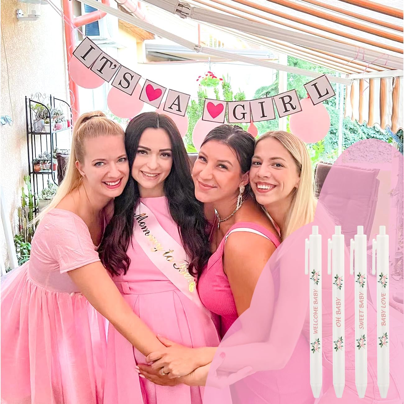 Bolígrafos de baby shower, regalos de baby shower, regalos para invitados, premios a granel, decoración de juegos, bolígrafos retráctiles, recuerdos