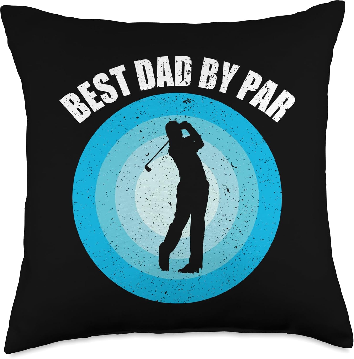 Best Dad By Par Tshirt As A Funny Golf Shirt Retro Shirt As Golf Best Dad by Par Gifts Throw Pillow, 18×18, Multicolor