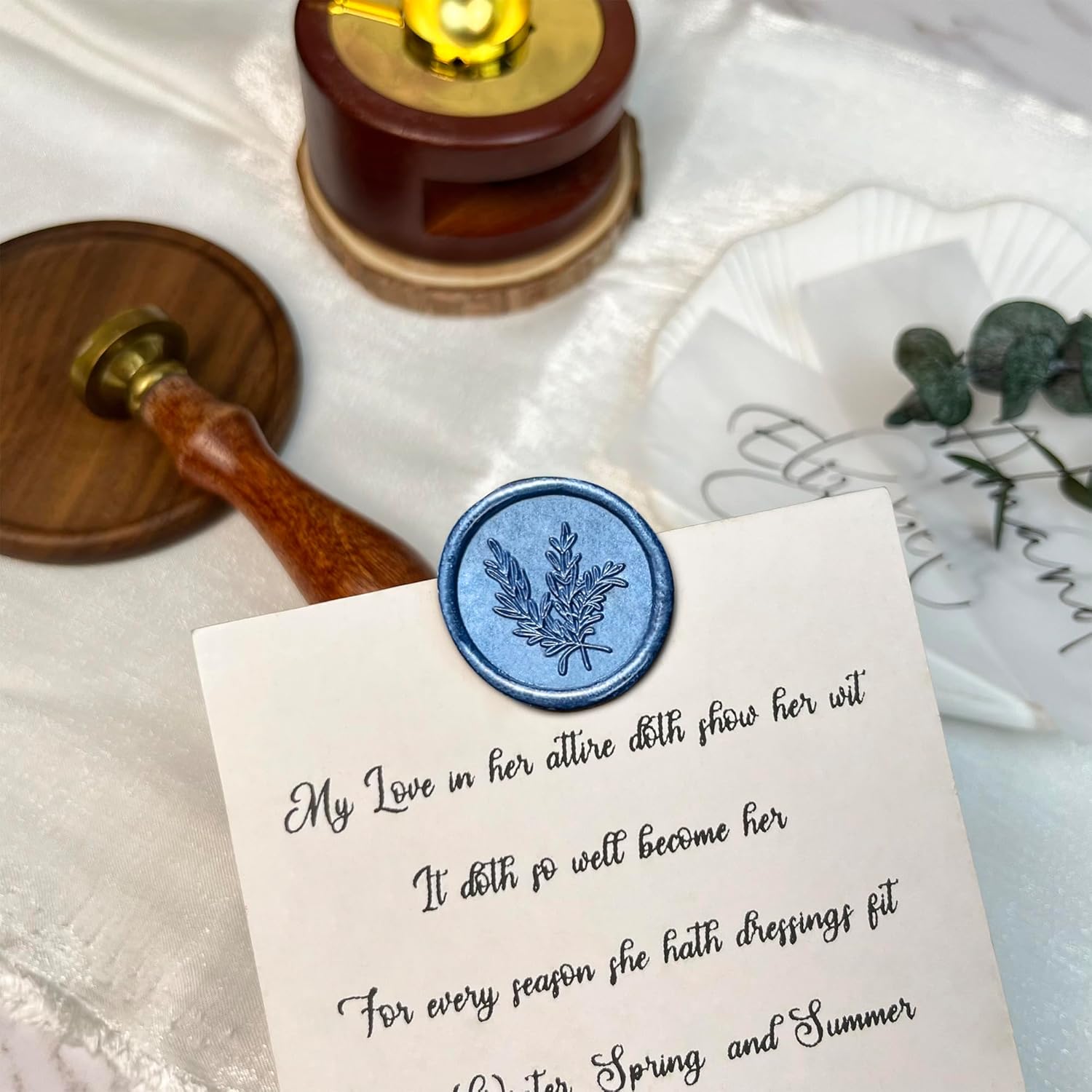 25 calcomanías para sellos de cera, hechas a mano, autoadhesivas, para invitaciones de bodas, sobres, envoltura de regalo, Navidad (estilo romero,