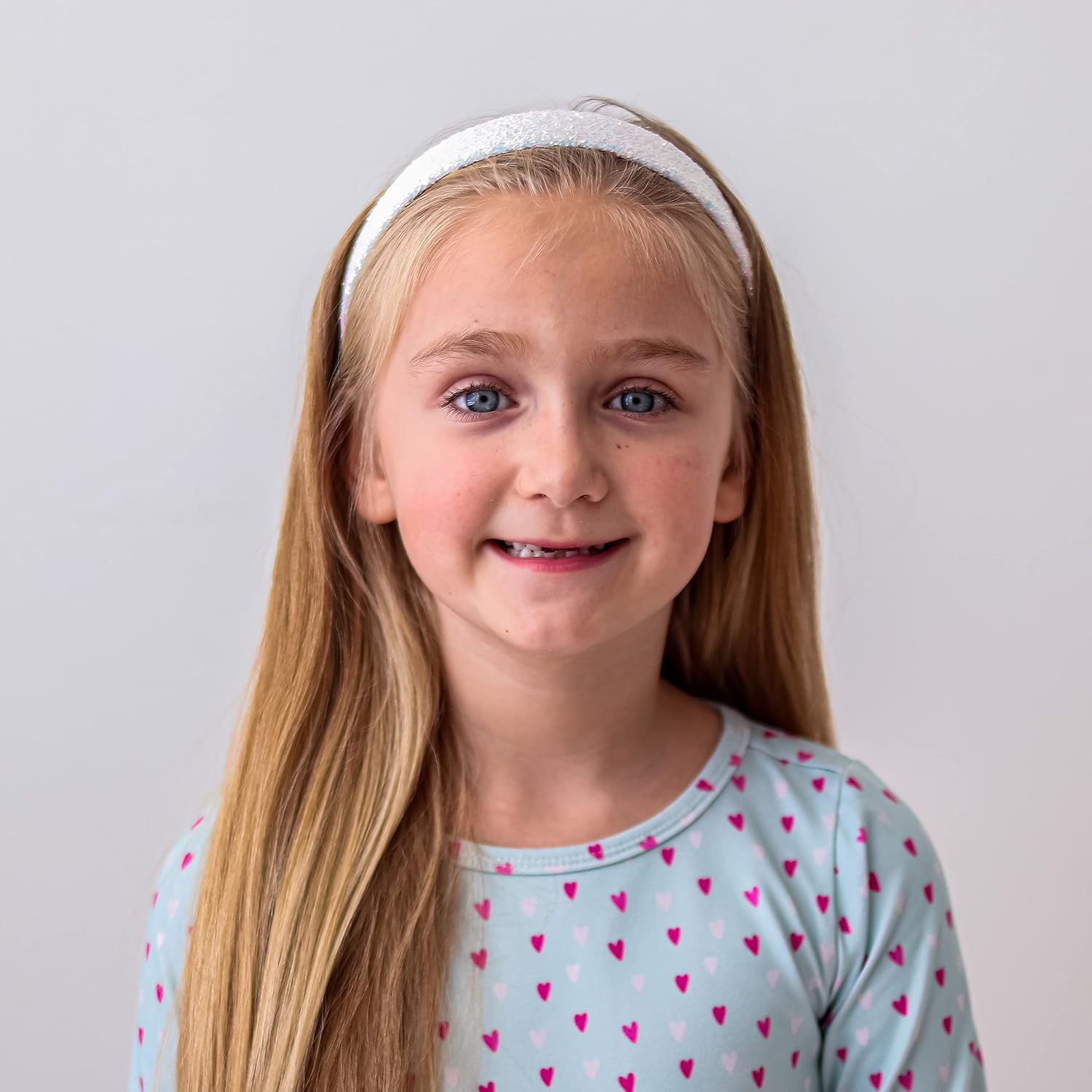 FROG SAC Diademas con purpurina para niñas, diadema ancha brillante para accesorios para el cabello de niñas pequeñas, lindas bandas brillantes para