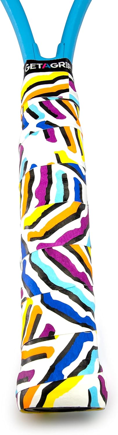 Get A Grip – Cinta de agarre de raqueta de tenis personalizada – Overgrips de tenis antideslizantesde secado rápido – Agarre de raqueta de bádminton