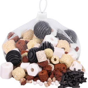 DaToo Medios de filtro para acuario, 12 especies de bolas bio, anillos de cerámica, filtro de carbón activado, kit de medios de filtro con bolsa de DaToo Medios de filtro para acuario, 12 especies de bolas bio, anillos de cerámica, filtro de carbón activado, kit de medios de filtro con bolsa de