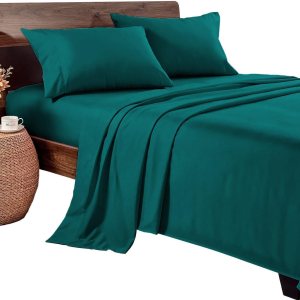 SGI – Juego de sábanas bajeras de 100 % algodón egipcio de 600 hilos, suave y liso, tejido de satén, 3 piezas, 1 sábana bajera ajustable y 2 fundas SGI – Juego de sábanas bajeras de 100 % algodón egipcio de 600 hilos, suave y liso, tejido de satén, 3 piezas, 1 sábana bajera ajustable y 2 fundas