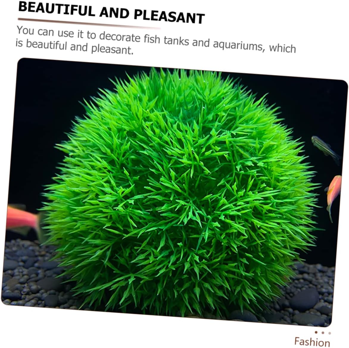Peces de plantas acuáticas s 6 piezas de bola de hierba artificial verde plástico acuario decorar decoración del hogar planta sintética acuario bola
