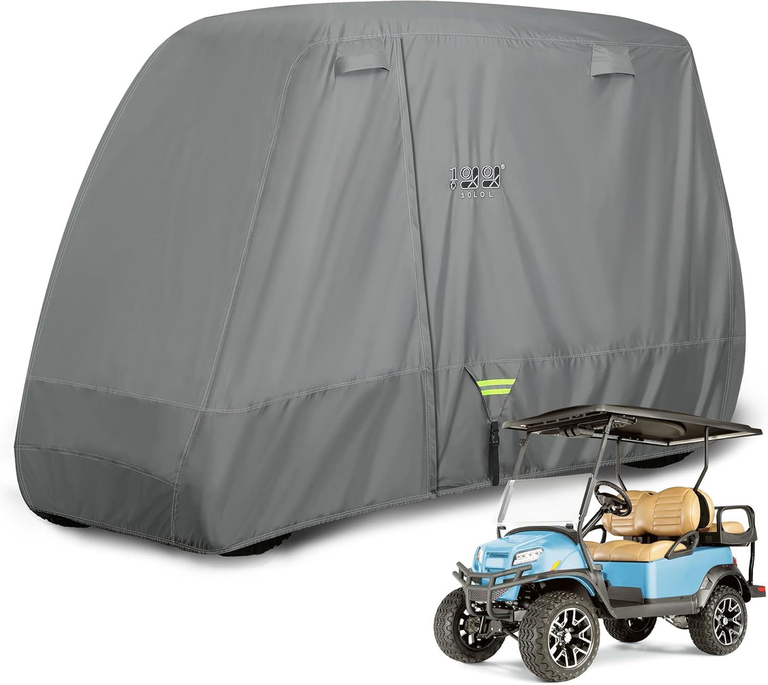 Fundas universales para carrito de golf Yamaha EZGO Club Car Lifted 24 pasajeros 600D impermeables a prueba de viento y sol al aire libre cubierta