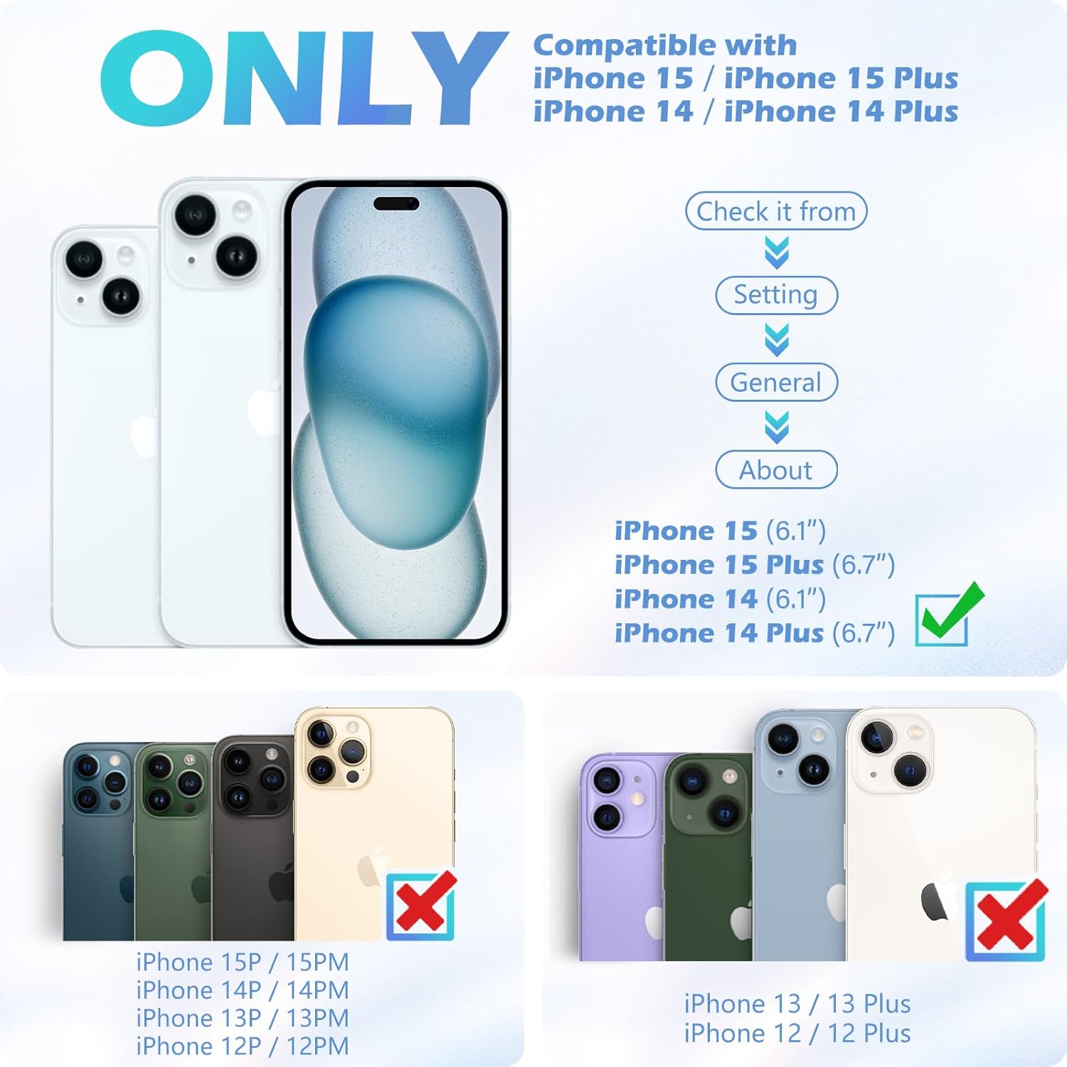imluckies Para iPhone 15 – iPhone 15 Plus Protector de lente de cámara, anillo individual de aleación de aluminio transparente HD, película de