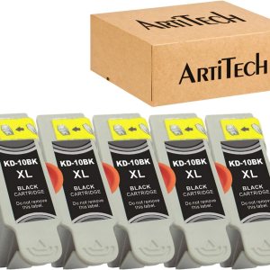Repuesto para Kodak 10XL 10B 10 Cartucho de tinta negro compatible con 5 unidades de tinta negra para impresoras Kodak 5100 5300 5500 ESP3250 Repuesto para Kodak 10XL 10B 10 Cartucho de tinta negro compatible con 5 unidades de tinta negra para impresoras Kodak 5100 5300 5500 ESP3250