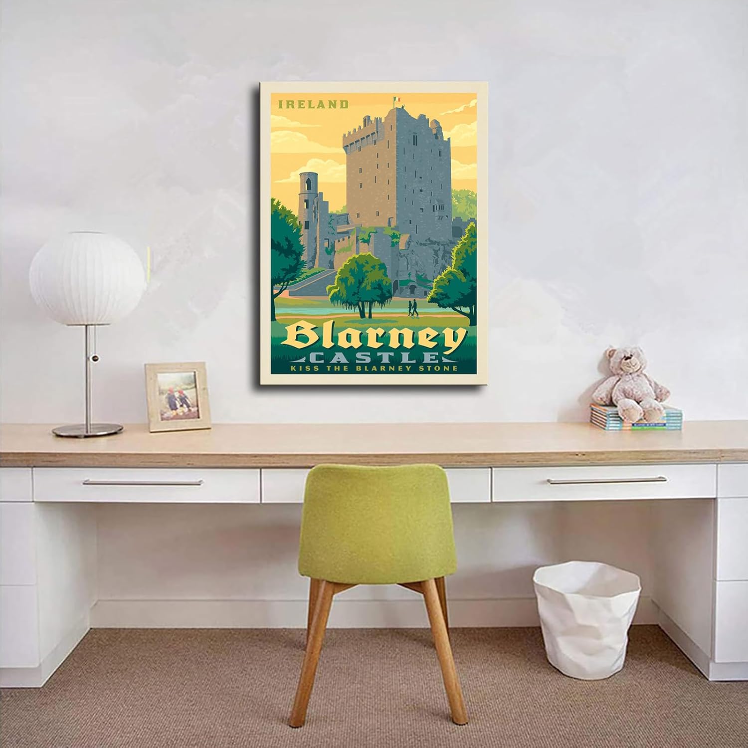 FysaH Ireland Blarney Castle Tegucigalpa – Pósteres vintage de viaje por la ciudad, arte de pared, decoración de habitación de preparación,