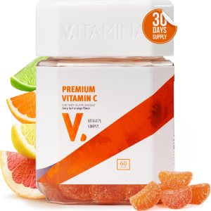 V ITAMINA Vitamina C prémium  Vitamina C masticable de 250 mg por porción, delicioso sabor cítrico, gomitas de apoyo inmunológico, veganas, sin V ITAMINA Vitamina C prémium  Vitamina C masticable de 250 mg por porción, delicioso sabor cítrico, gomitas de apoyo inmunológico, veganas, sin