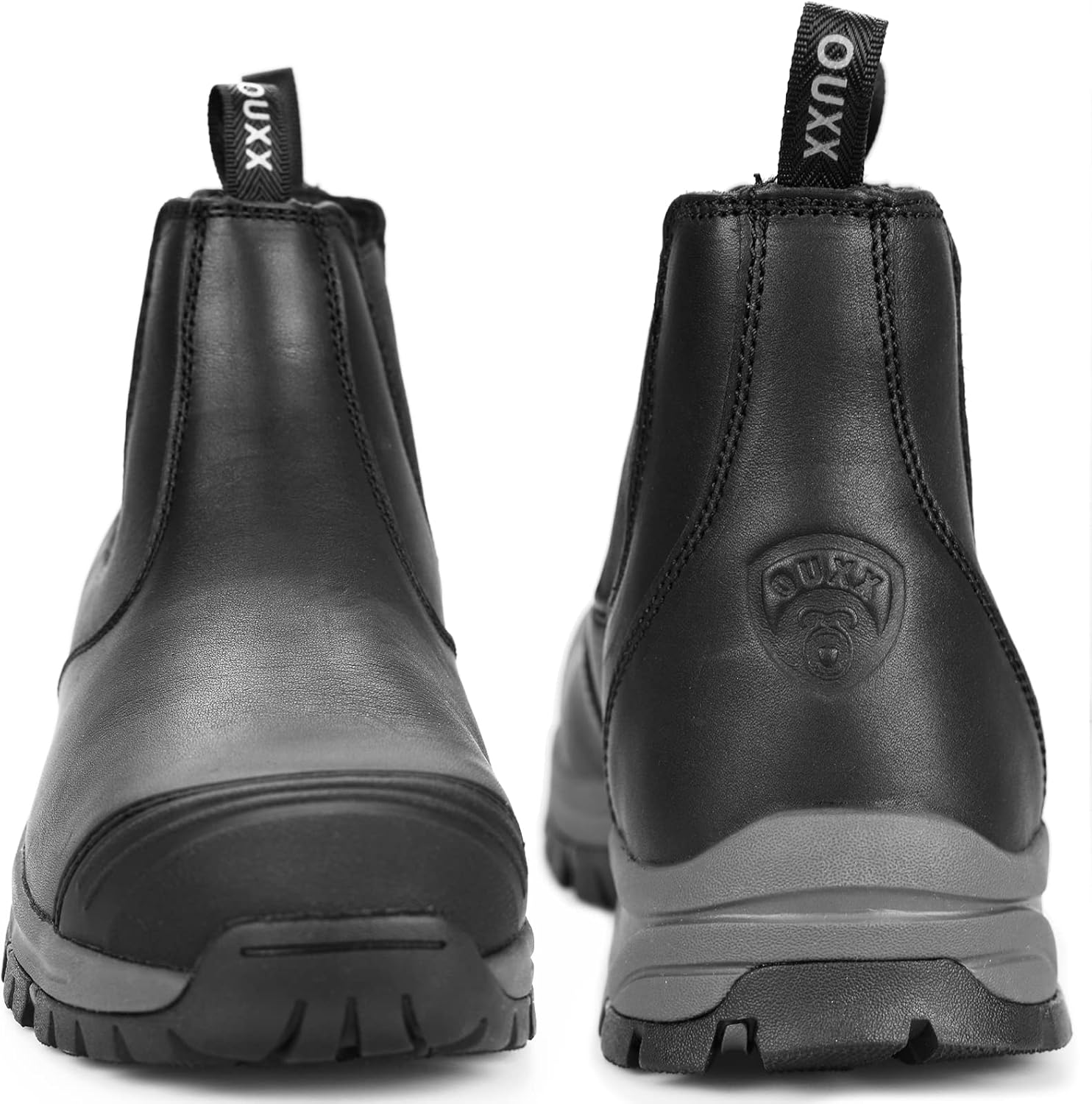 OUXX Botas de trabajo para hombres, zapatos de seguridad con punta de acero, antideslizantes, impermeables, a prueba de pinchazos (OX2622)