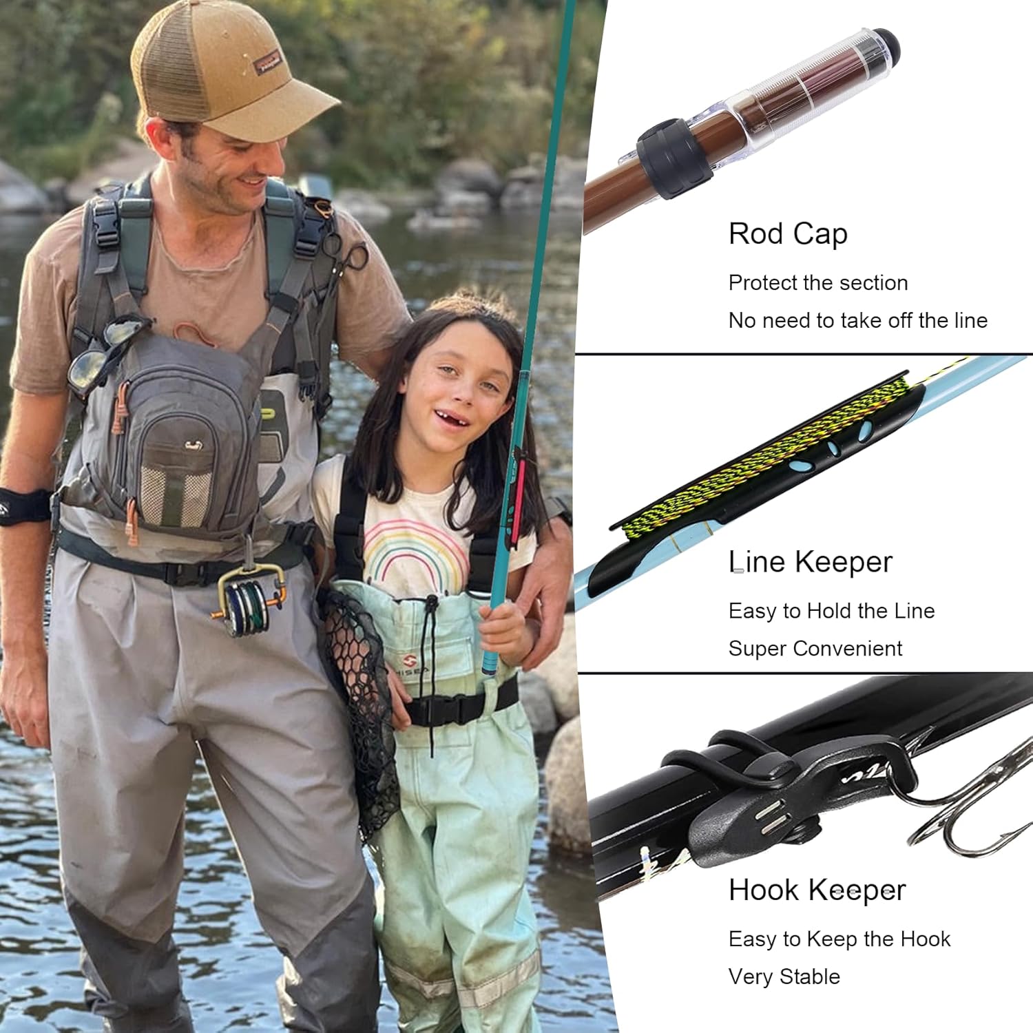Aventik FreshStart Tenkara Rod en 7 pies8 pies, kit completo de caña Tenkara para principiantes, fibra de carbono 24T, fácil de fundir, flexible,