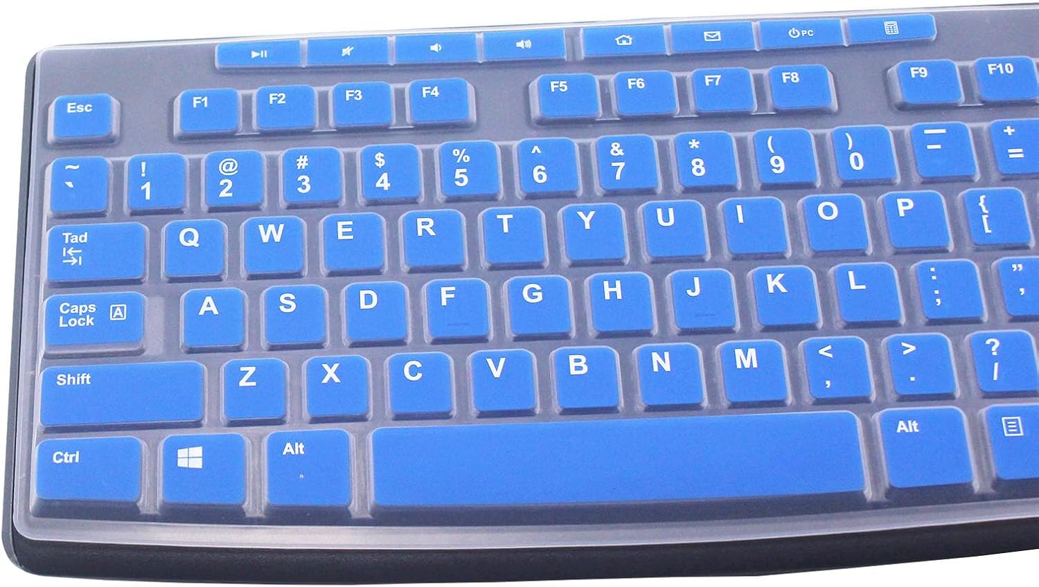 Protector de piel ultra delgado para teclado de silicona para computadora de escritorio, compatible con teclado inalámbrico Logitech MK295 MK275