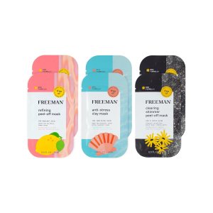 Freeman Paquete variado de mascarillas faciales, juego de mascarillas faciales despegables y arcilla, limpieza de poros, iluminadora y calmante para Freeman Paquete variado de mascarillas faciales, juego de mascarillas faciales despegables y arcilla, limpieza de poros, iluminadora y calmante para