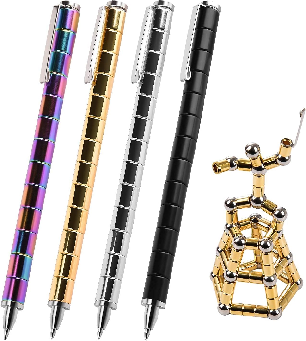 Bolígrafo magnético de metal para la ansiedad, bolígrafo magnético de descompresión, bolígrafo magnético de escritura multifunción, accesorios