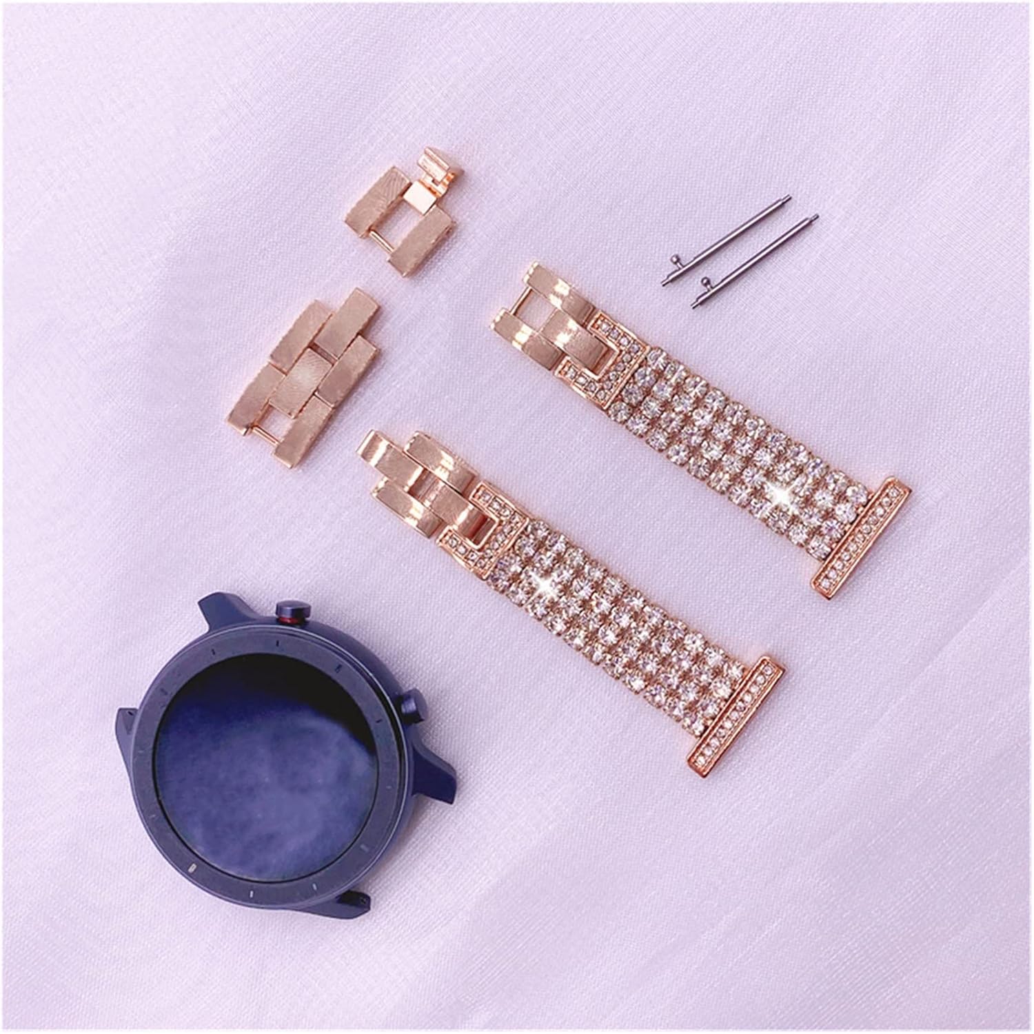 YANLITIAN – Correa de diamante de 0.78 y 0.86 pulgadas compatible con Samsung Galaxy Watch 3 de 1.61 y 1.77 pulgadas, S3 S2 de 1.654 pulgadas, 1.811