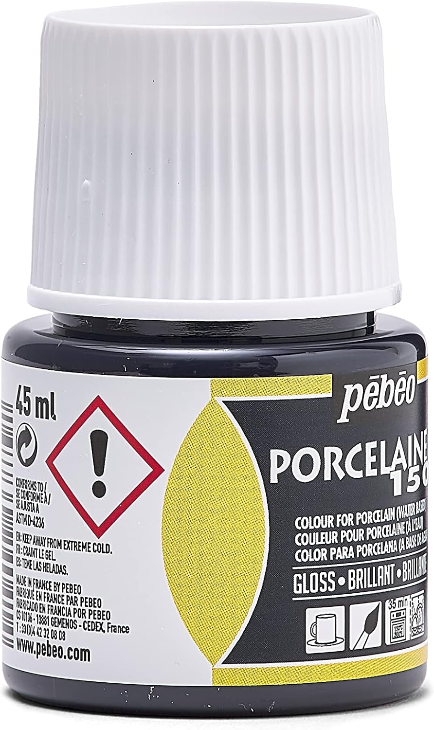 PEBEO 024-041 Porcelaine 150 – Pintura de porcelana (1.5fl oz), color negro
