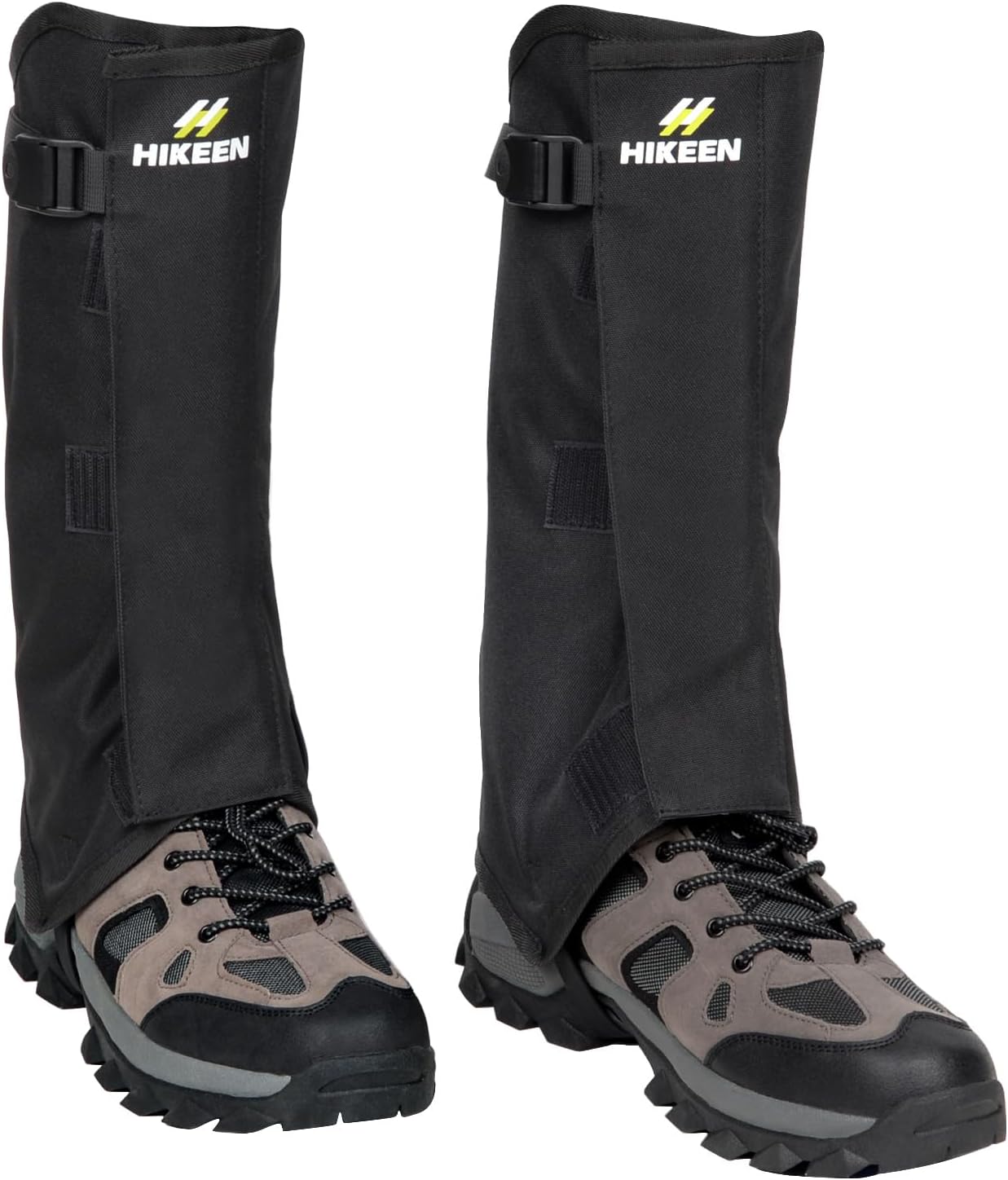 Hikeen Polainas de pierna para senderismo, polainas para botas para hombres y mujeres, polainas impermeables de nailon 1000D para caza, pala de