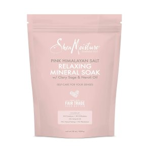 SheaMoisture Sales de baño minerales relajantes para todo tipo de piel, sal rosa del Himalaya, cuidado de la piel libre de crueldad, fabricado con SheaMoisture Sales de baño minerales relajantes para todo tipo de piel, sal rosa del Himalaya, cuidado de la piel libre de crueldad, fabricado con
