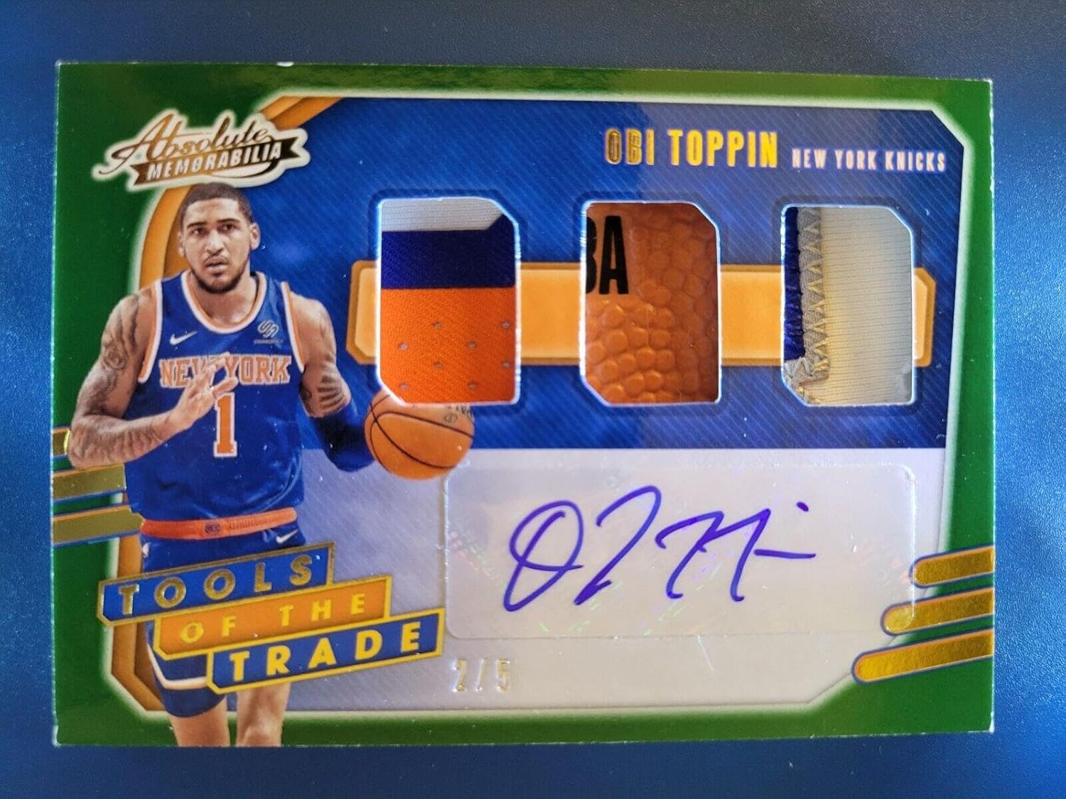 Obi Toppin 2020-21 PANINI ABSOLUTE “TOTT” RC PATCH AUTO #D 25 NEW YORK KNICKS! – Basketball Cards