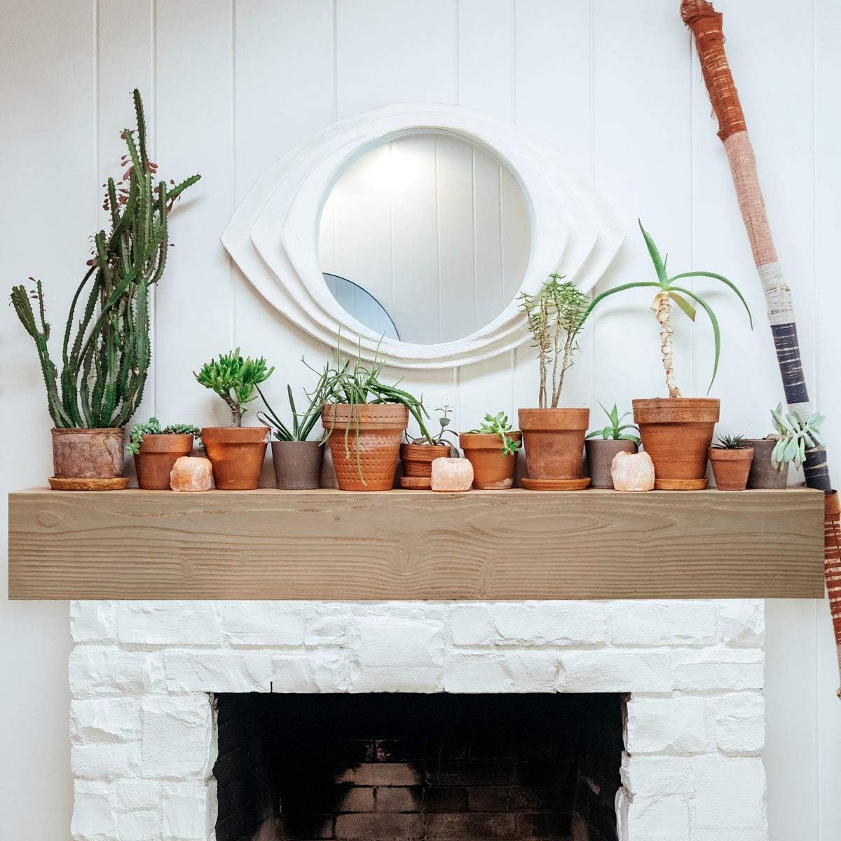Ekena Millwork MANURW04X04X36ZM Riverwood – Mantel para chimenea de madera sintética, 4 pulgadas de alto x 4 pulgadas de profundidad x 36 pulgadas