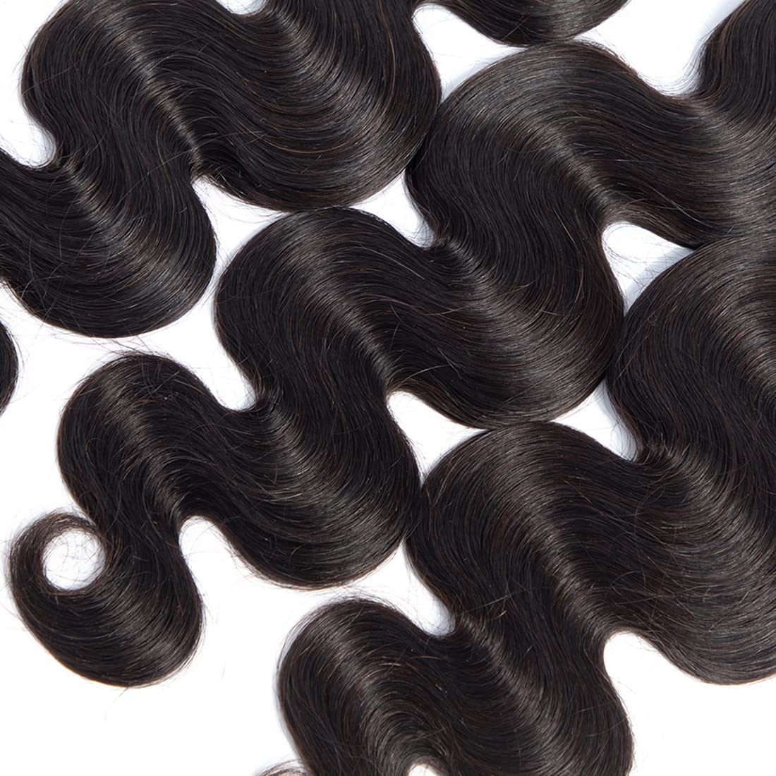 BLACKMOON HAIR Cabello virgen indio cuerpo onda 3 paquetes 16 18 20 pulgadas Cabello humano paquetes color negro natural
