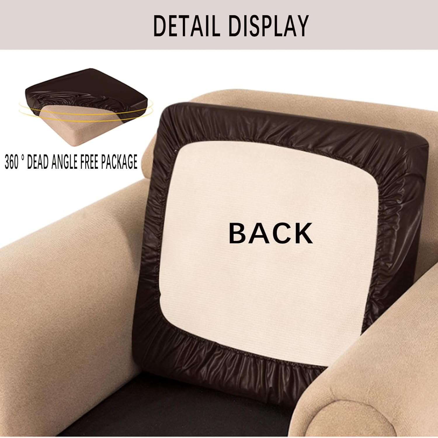 Fundas de asiento de sofá de poliuretano impermeables, fundas de cojín elásticas para sofá, funda de sofá gruesa adecuada para funda de sofá