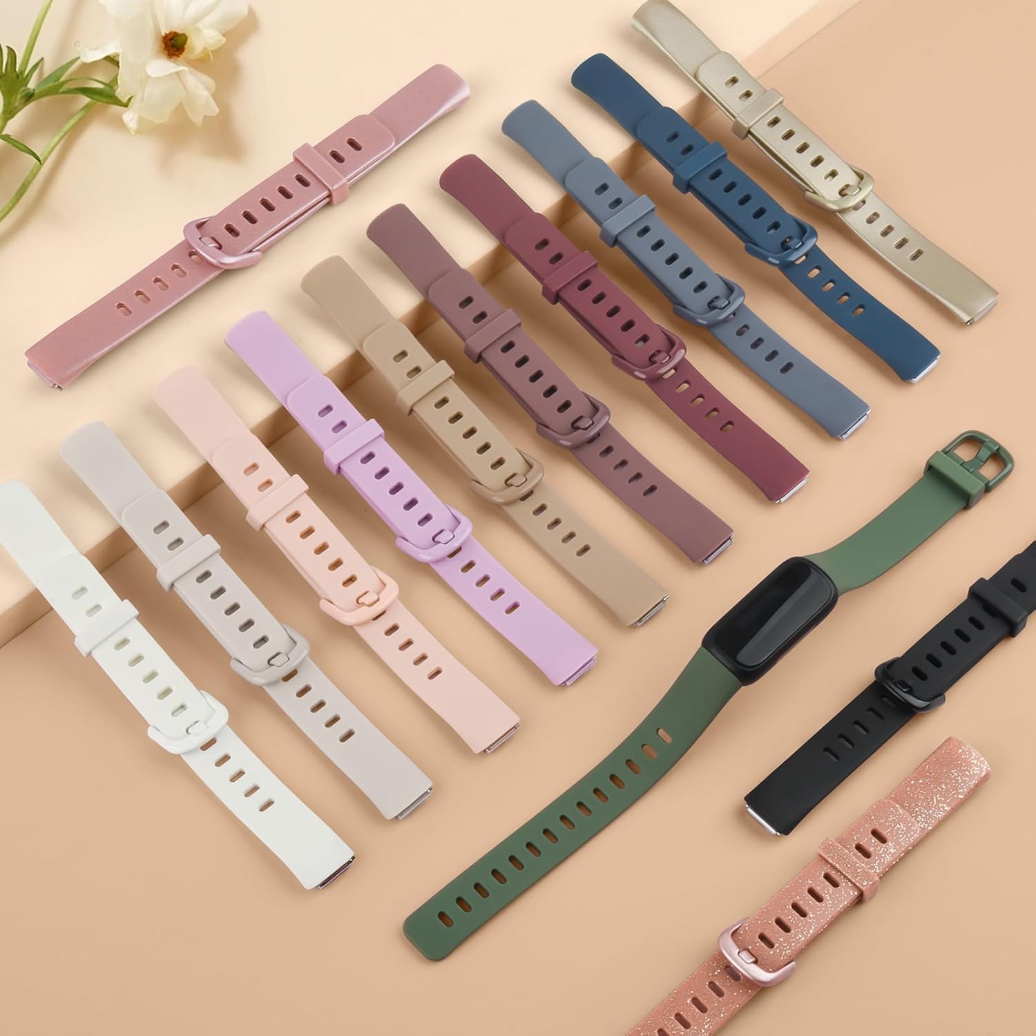 Meliya Fitbit Inspire 3 bandas para mujeres y hombres, correa ajustable de silicona suave de repuesto compatible con Fitbit Inspire 3 Fitness Tracker