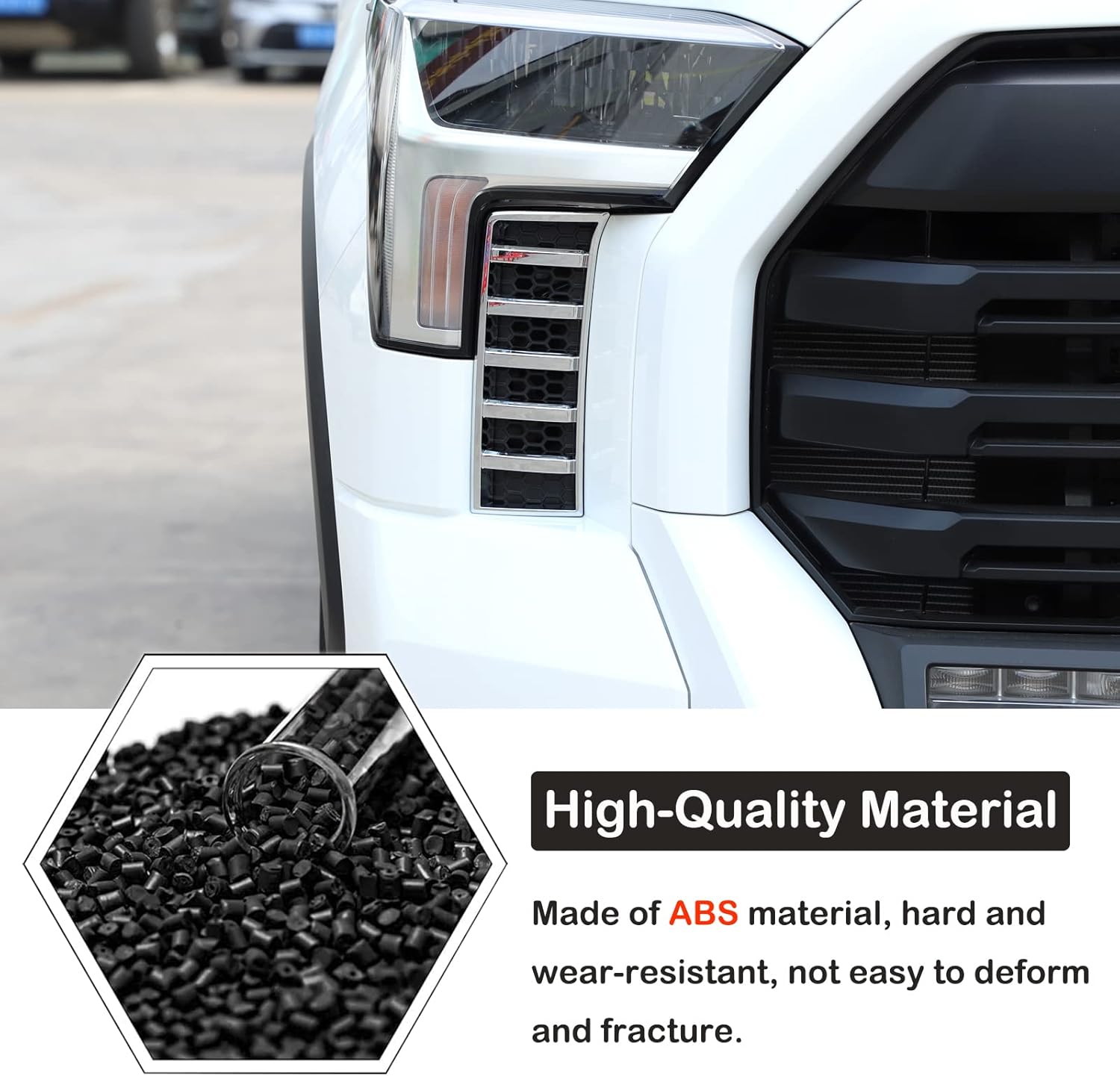 Cubierta de rejilla de ventilación para faros delanteros de automóvil, compatible con Toyota Tundra 2022-2023, rejilla de malla para rejilla de