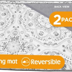 Priver Tapete reversible de microfibra absorbente para secado de platos, tapete grande para encimera de cocina para secado rápido de platos, Priver Tapete reversible de microfibra absorbente para secado de platos, tapete grande para encimera de cocina para secado rápido de platos,